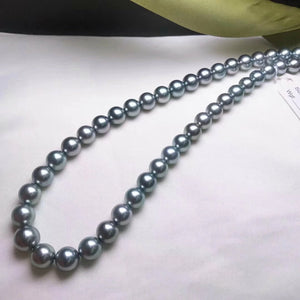silver gray choker pearl necklace