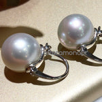 Load image into Gallery viewer, white south sea pearl earrings mounting
