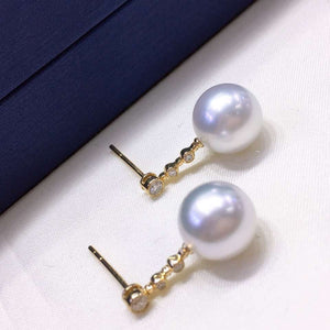 white south sea pearl class earrings