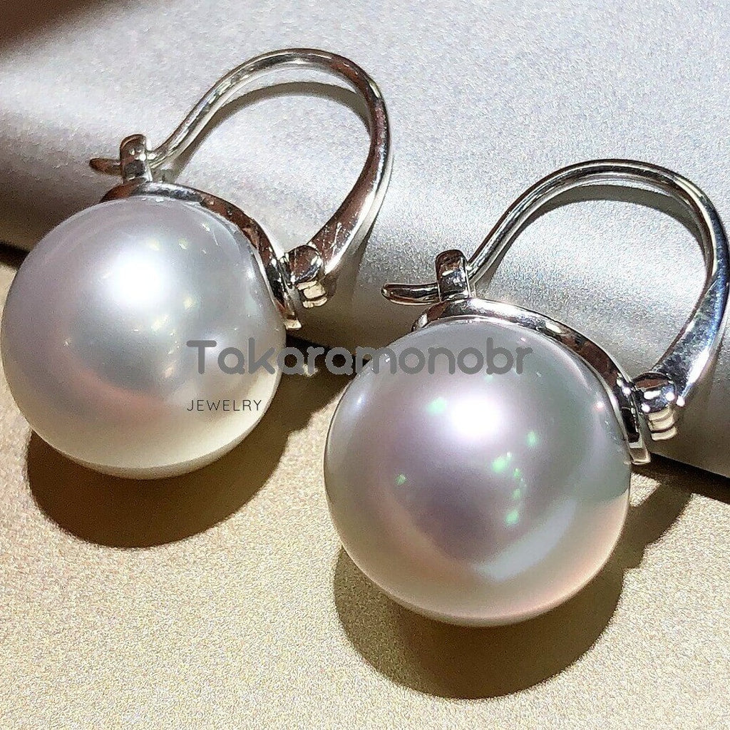 authentic white south sea pearl earrings