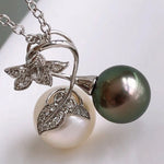 Load image into Gallery viewer, white south sea and tahitian pearl
