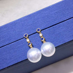 Load image into Gallery viewer, mens white south sea pearl earrings
