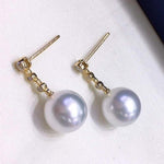 Load image into Gallery viewer, fresh water white south sea pearl earrings
