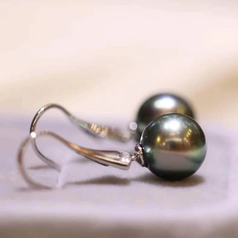 dangle earrings tahitian pearl 